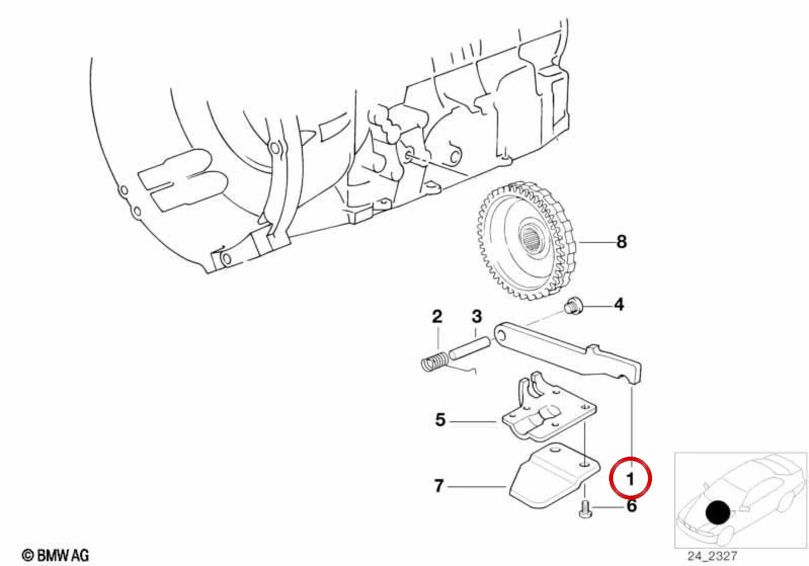 BMW E31 E32 E34 E36… Otomatik Şanzıman Seçici Kolu 24531219285