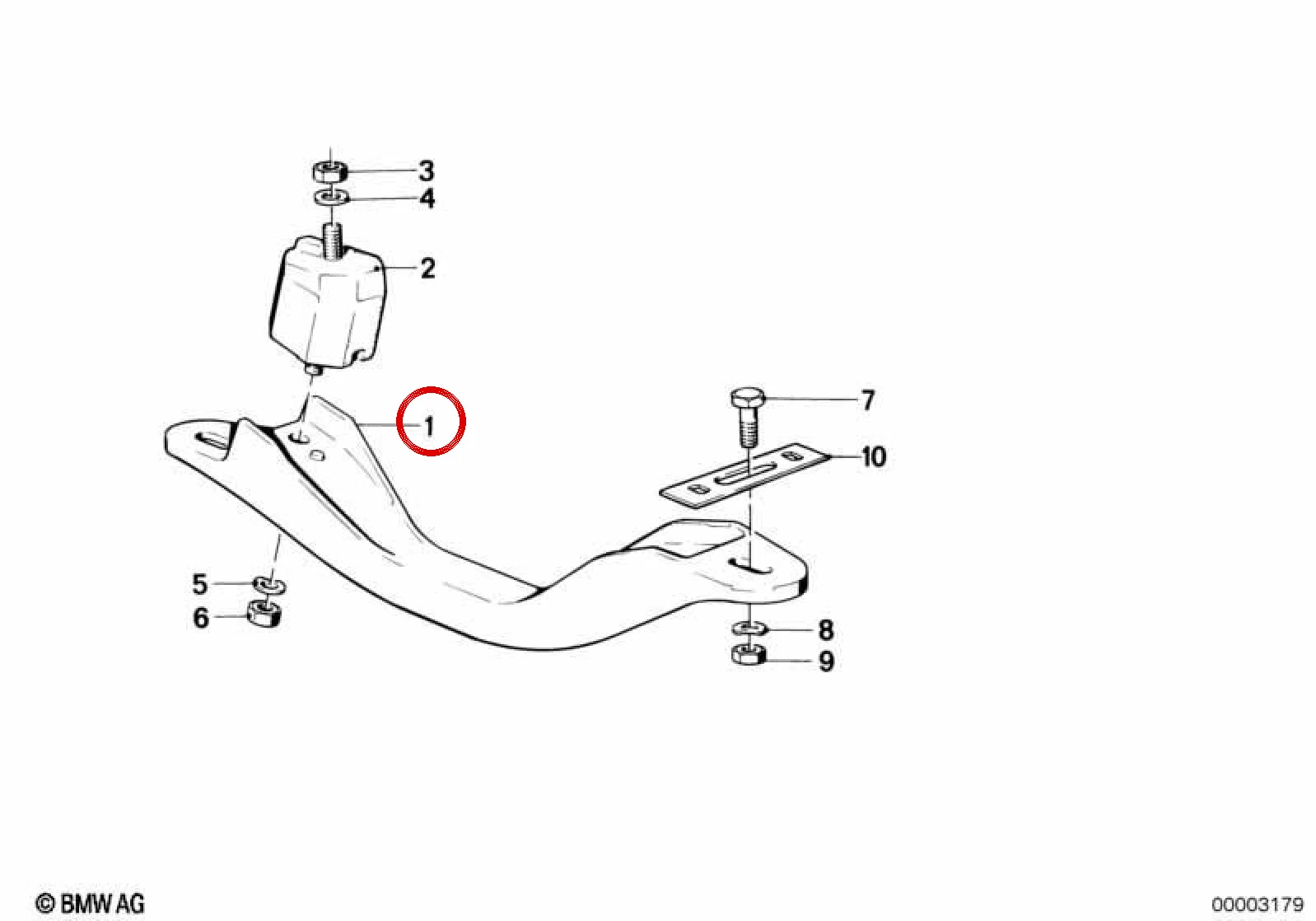BMW E24 E28 Manuel Şanzıman Taşıyıcı Traversi 24711128518