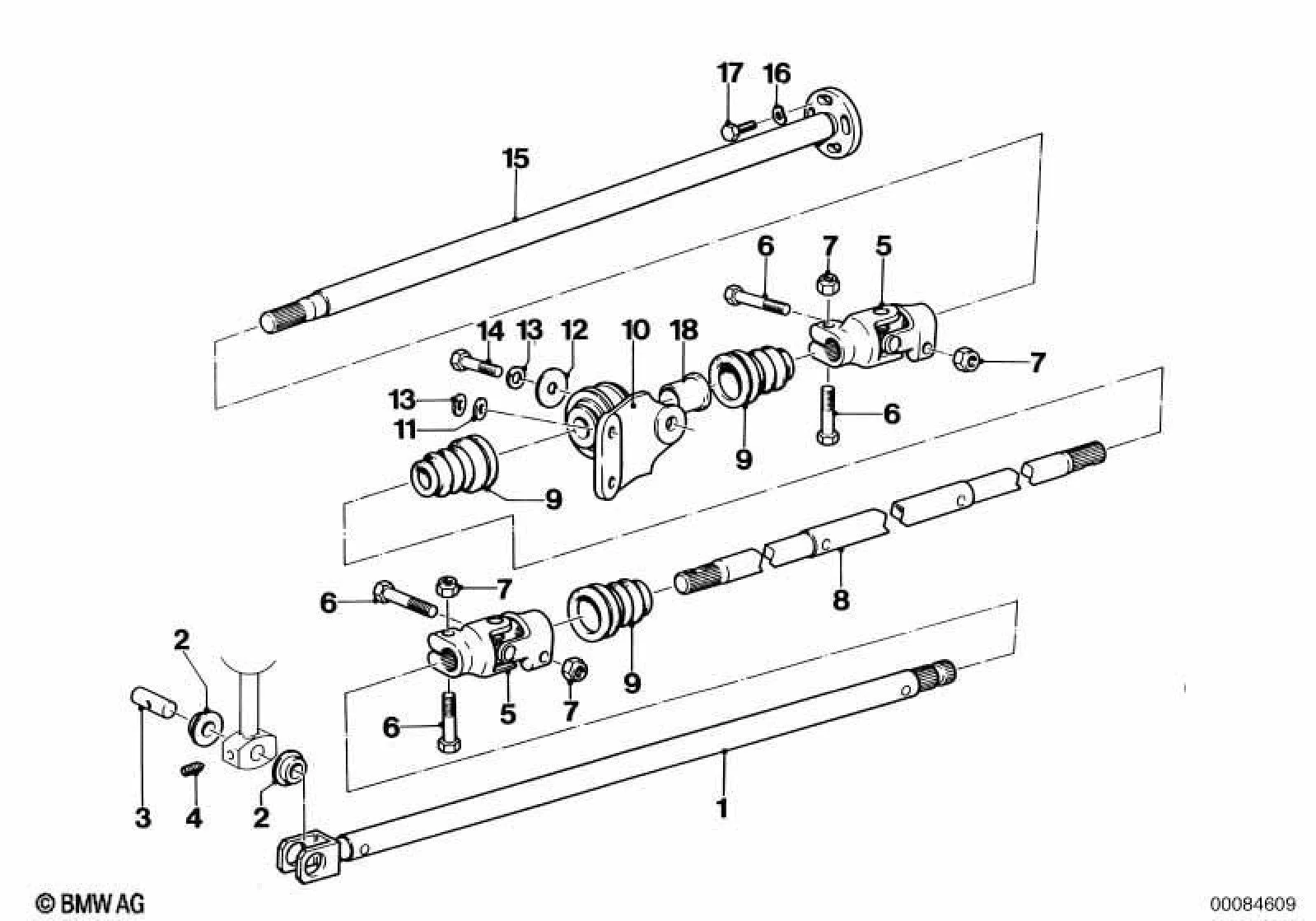 BMW E30 E34 E36 E46… Vites Mekanizması Silindirik Pimi 25112161072