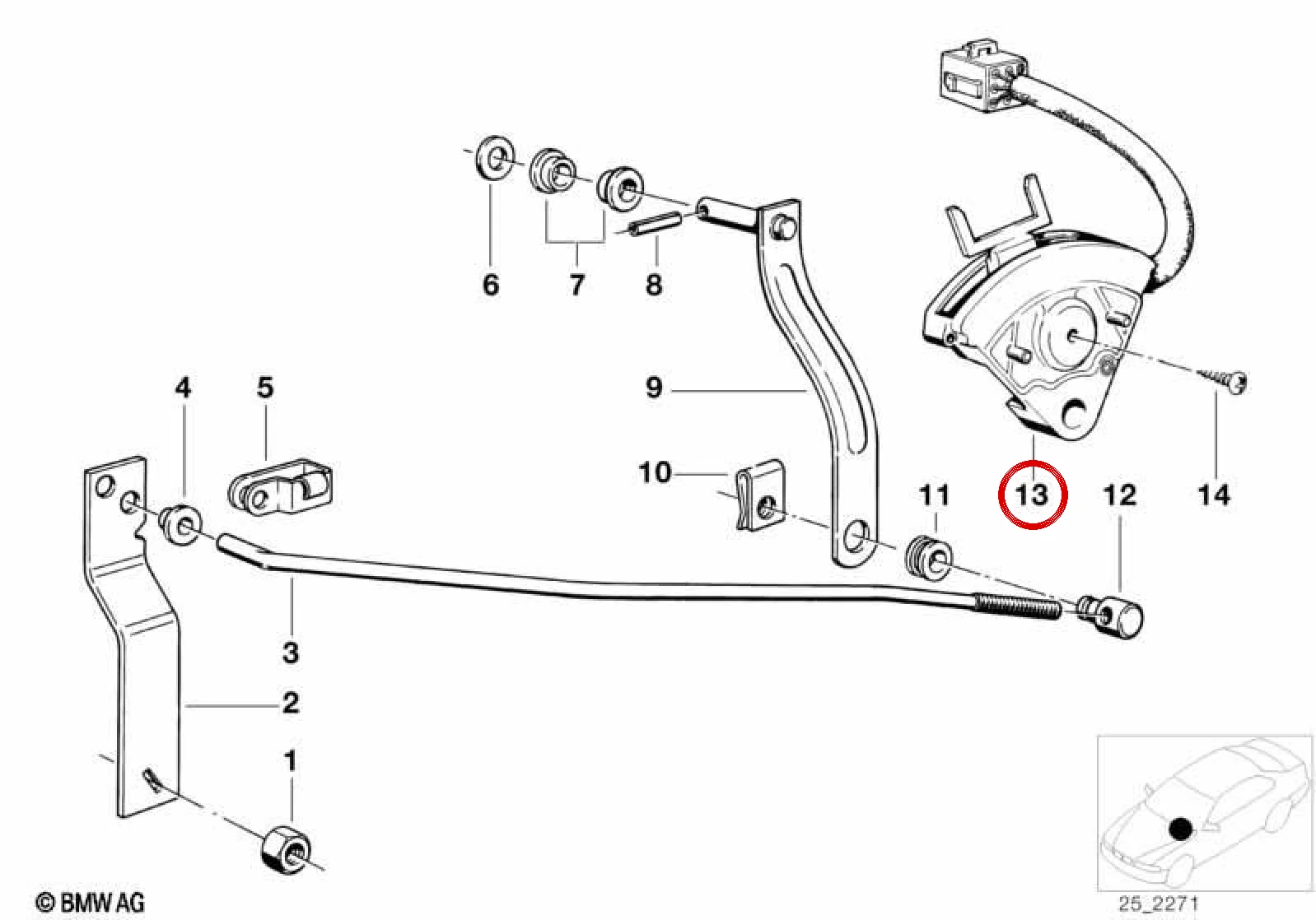 BMW 3 Serisi E30 Geri Vites Müşürü 25161215374
