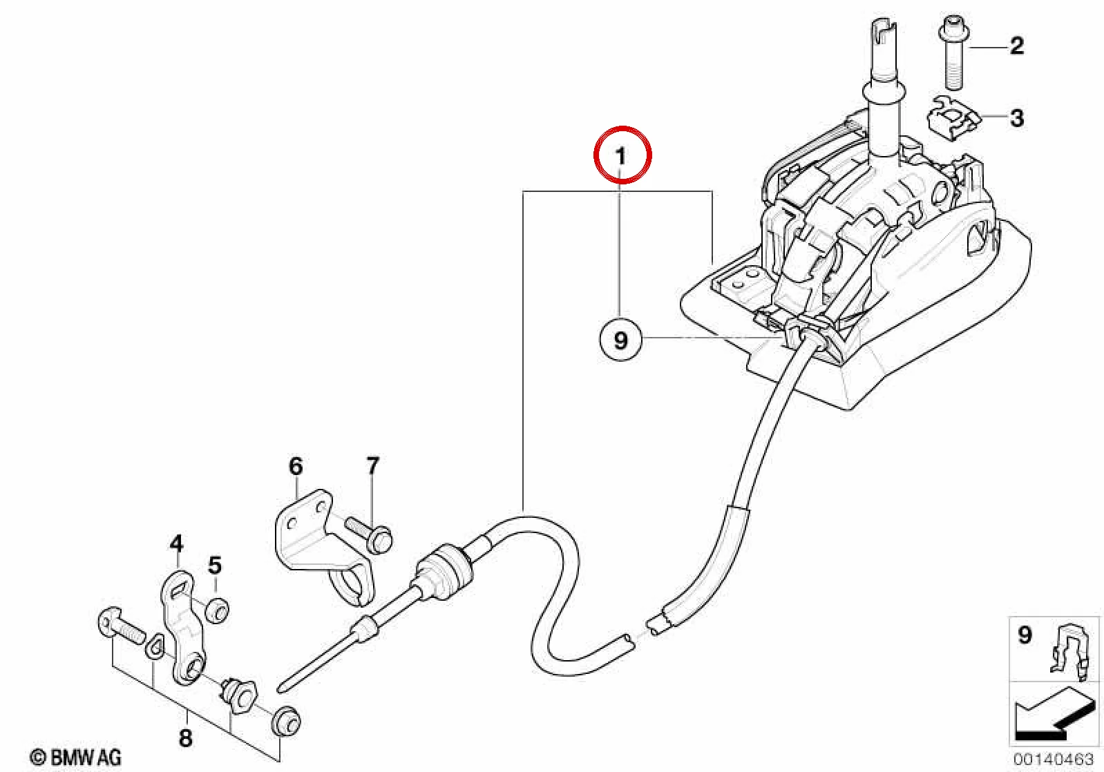 BMW X5 E53 Steptronic Vites Değiştirme Kolu 25167515431