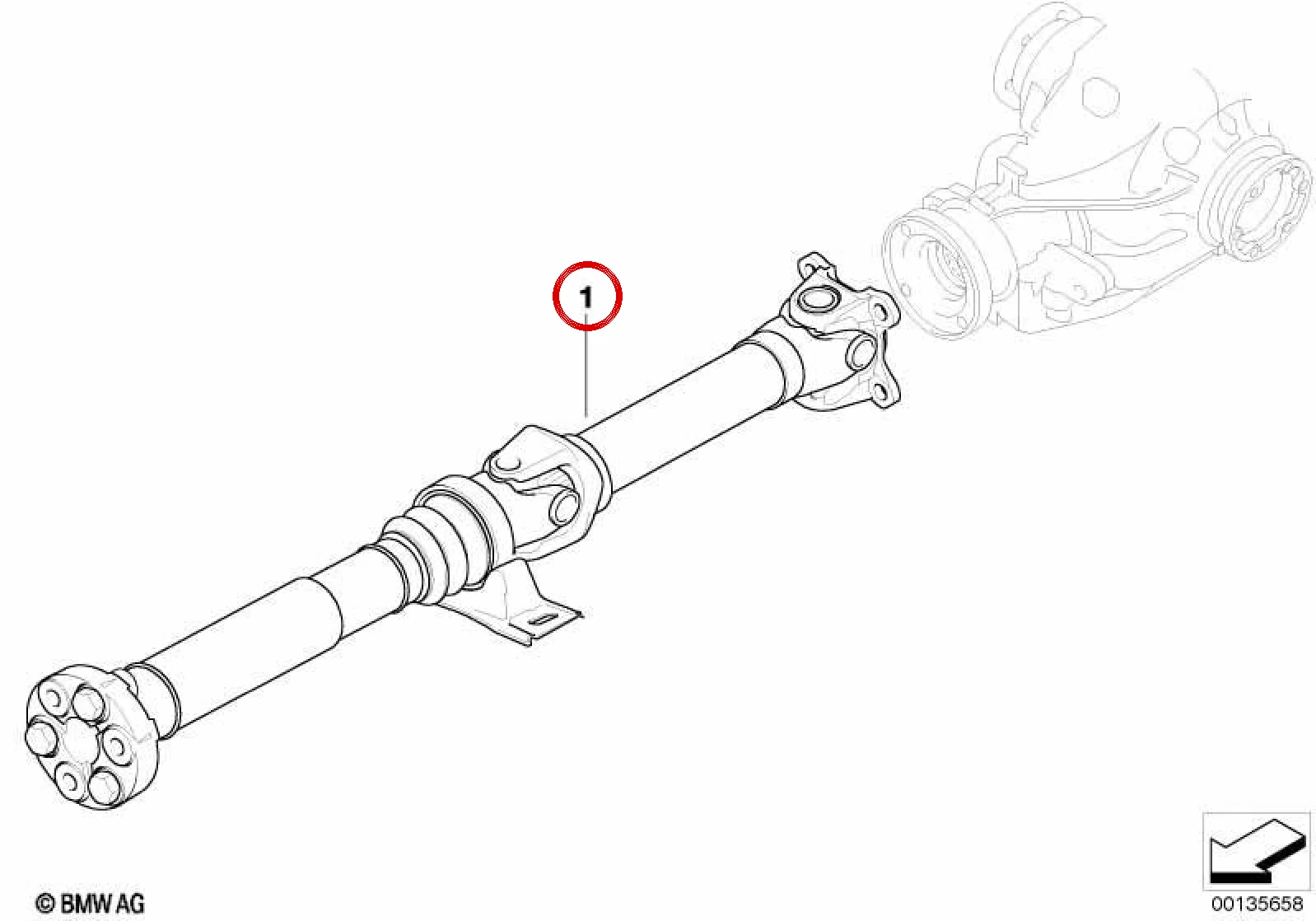 BMW Z4 E85 Manuel Şanzıman Kardan Mili 1276 mm 26107546223