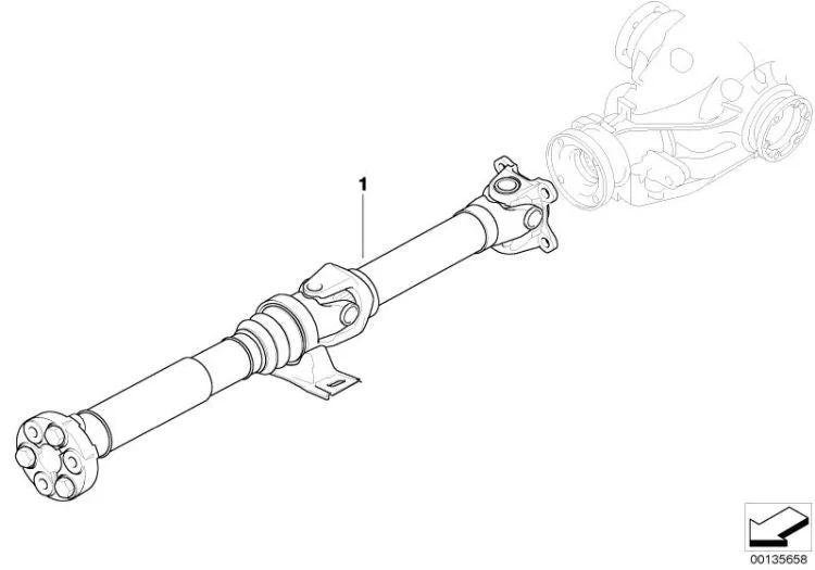 BMW Z4 E85 E86 Otomatik Şanzıman Kardan Mili 1189 mm 26107546227