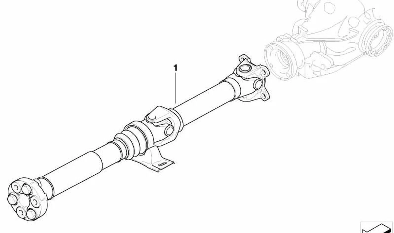 BMW Z4 E85 E86 Otomatik Şanzıman Kardan Mili 1189 mm 26107546227