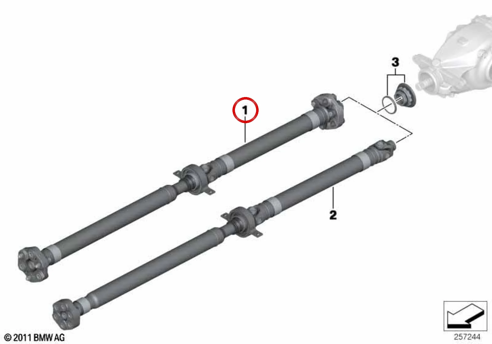 BMW X1 E84 Manuel Şanzıman Kardan Mili 1653 mm 26107614756