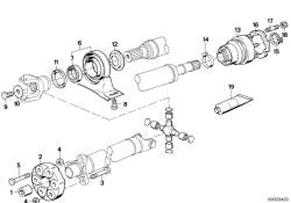 BMW E32 E34 Kardan Pimli Cıvata M10x44 26111226556
