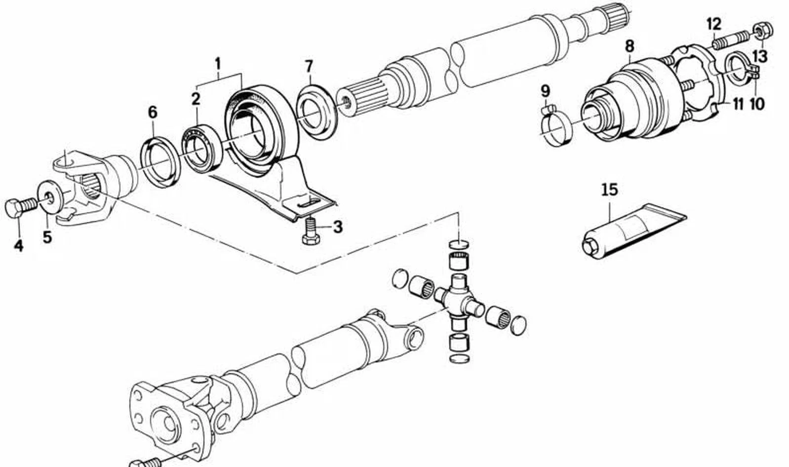 BMW E32 E34 Kardan Pimli Cıvata M10x44 26111226556