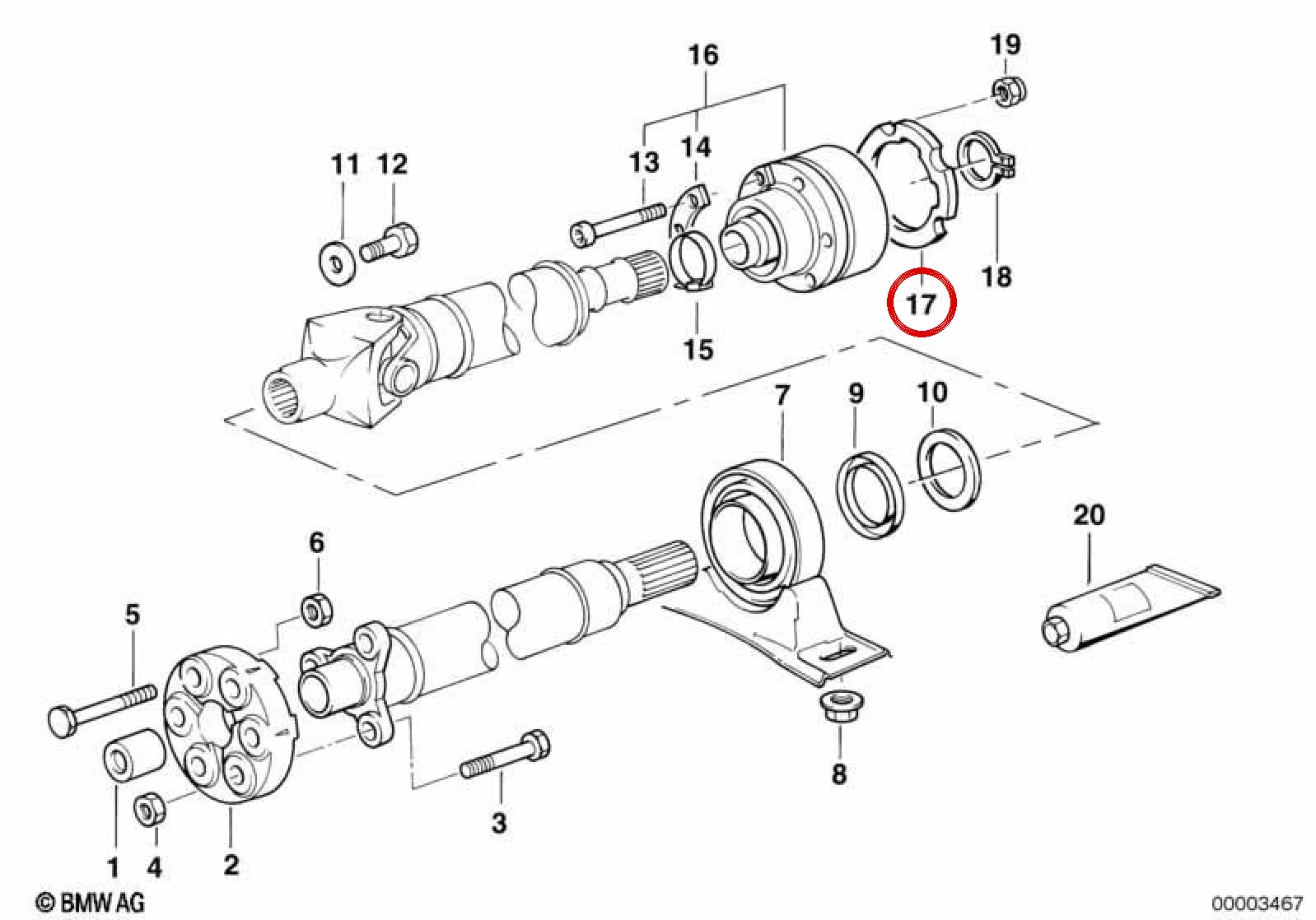 BMW E38 E39 Kardan Mili Sızdırmazlık Pulu 26111229738