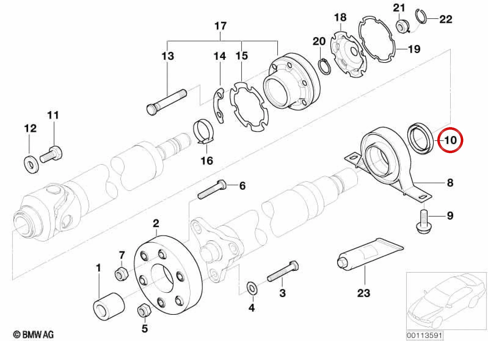 BMW E46 E60 E61 E63… Kardan Mili Ara Halkası 30x36x1 26117514120