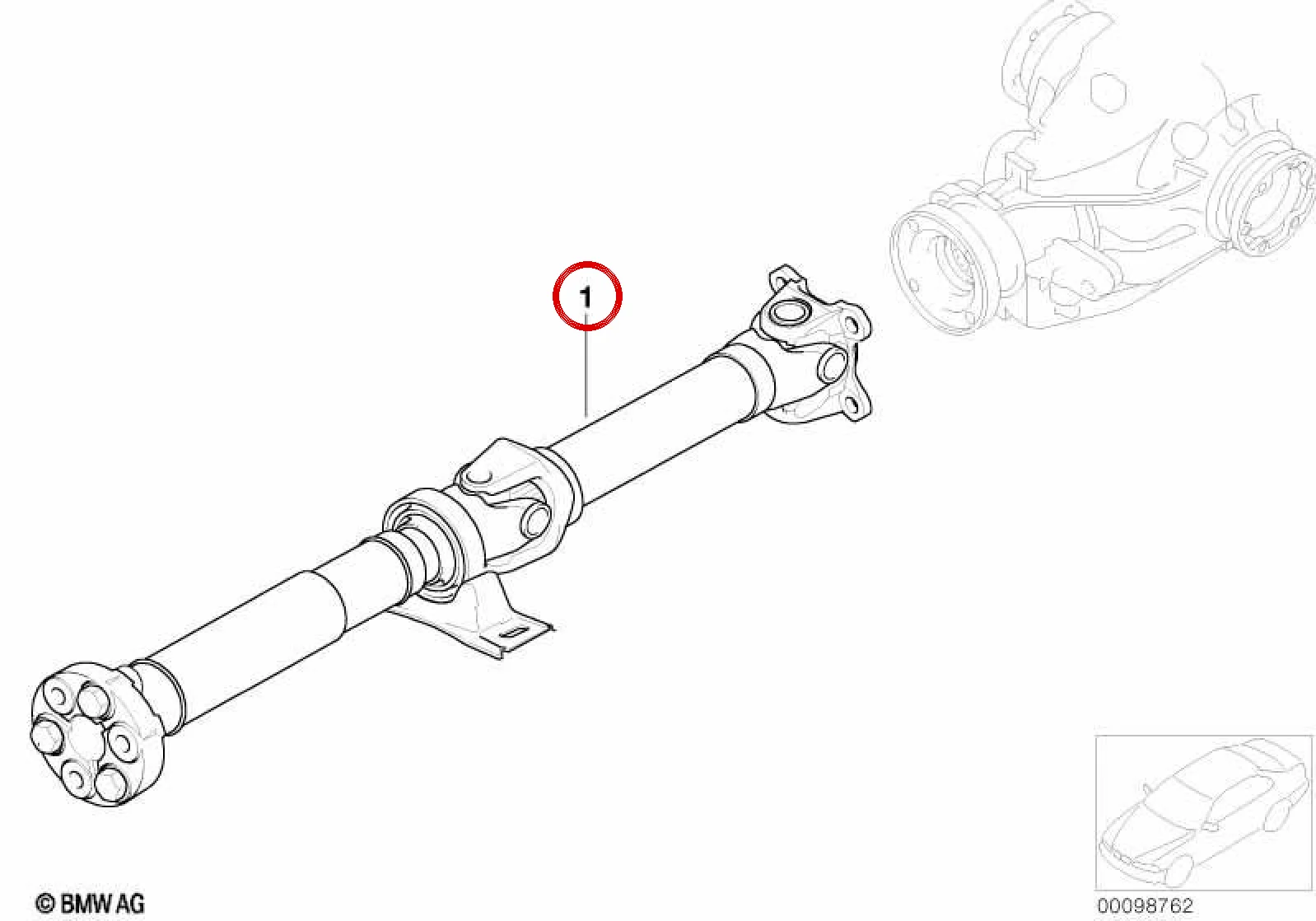 BMW Z4 E85 Manuel Şanzıman Kardan Mili 1355 mm 26117514463