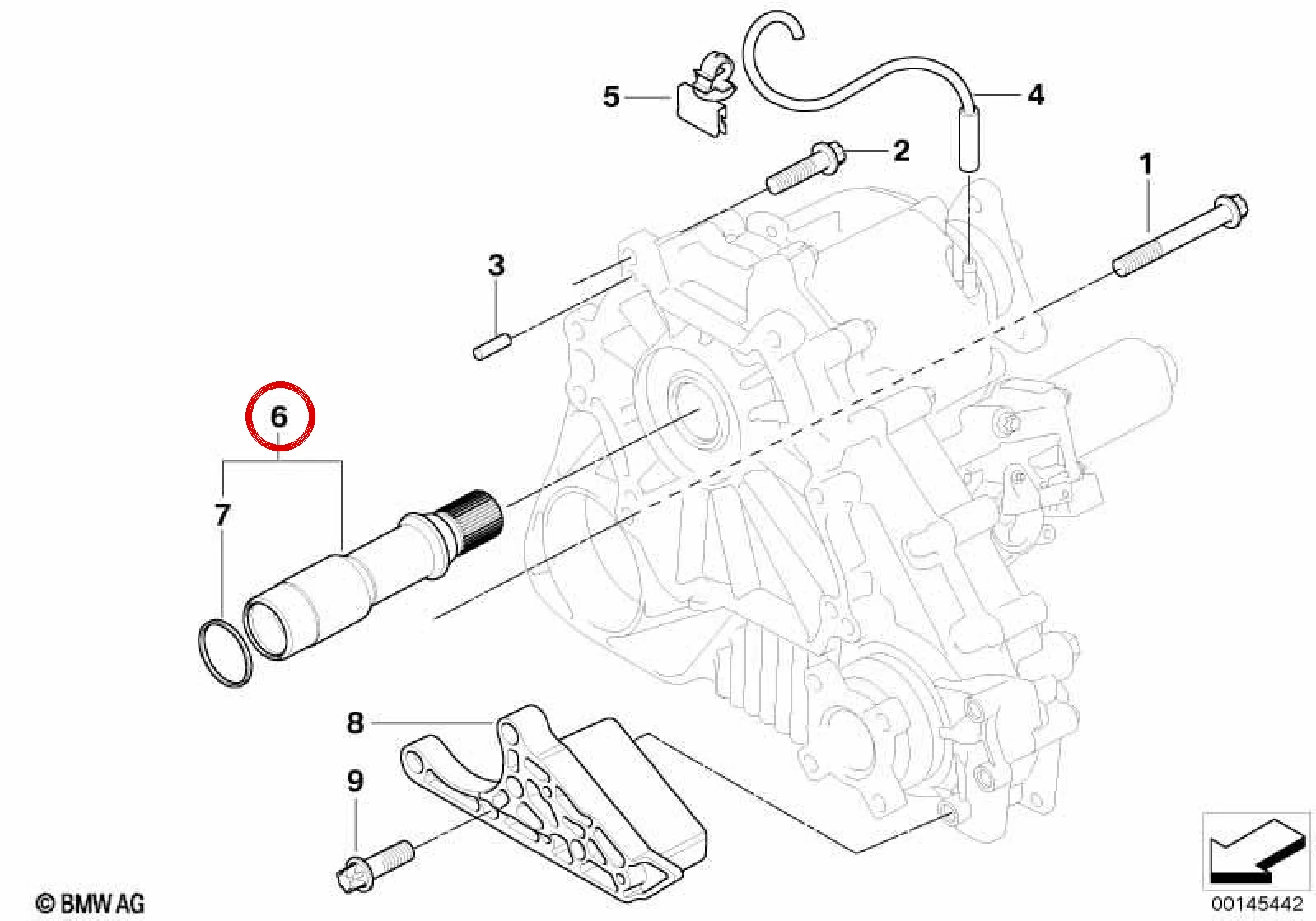 BMW X3 E83 Transfer Kutusu Adaptör Mili 27103449322