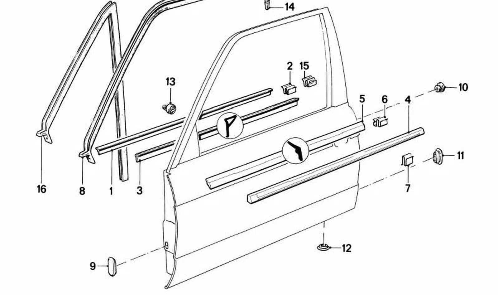 BMW 3 Serisi E30 Kapı Fitil Kıskacı 51211922761