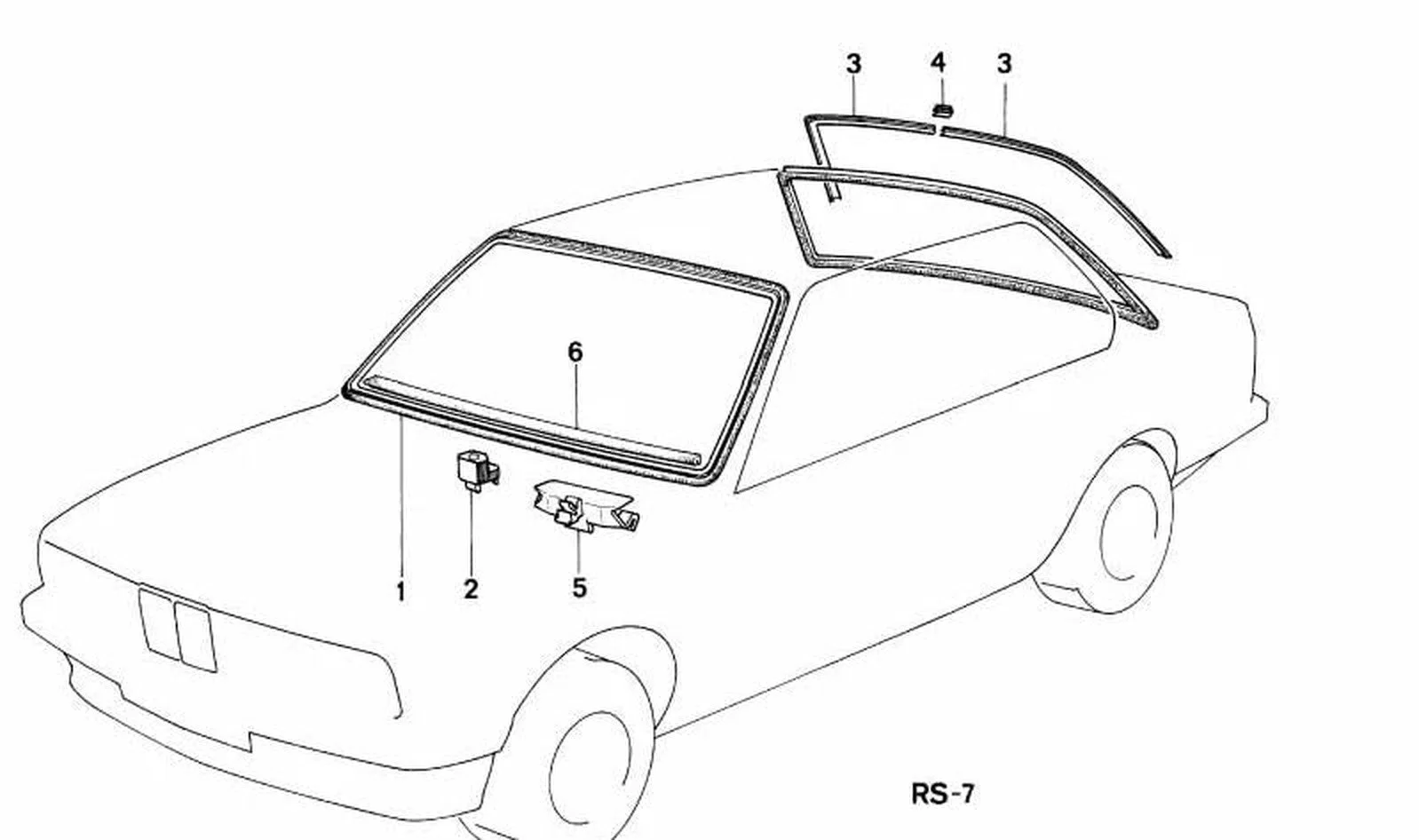 BMW 3 Serisi E30 M3 Arka Cam Çerçeve Sol 51311934901