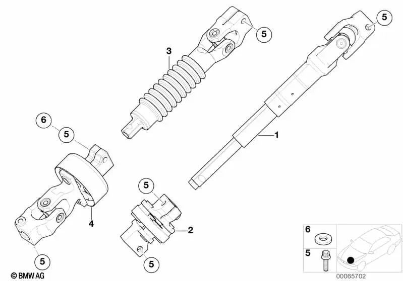 BMW 3 Serisi E46 Direksiyon Mafsalı Alt 32306761571