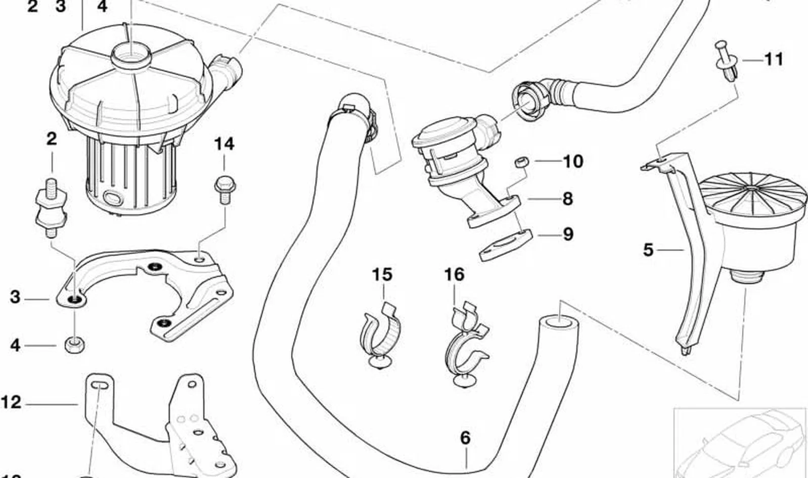 BMW 3 Serisi E46 Hava Pompası 11727506209
