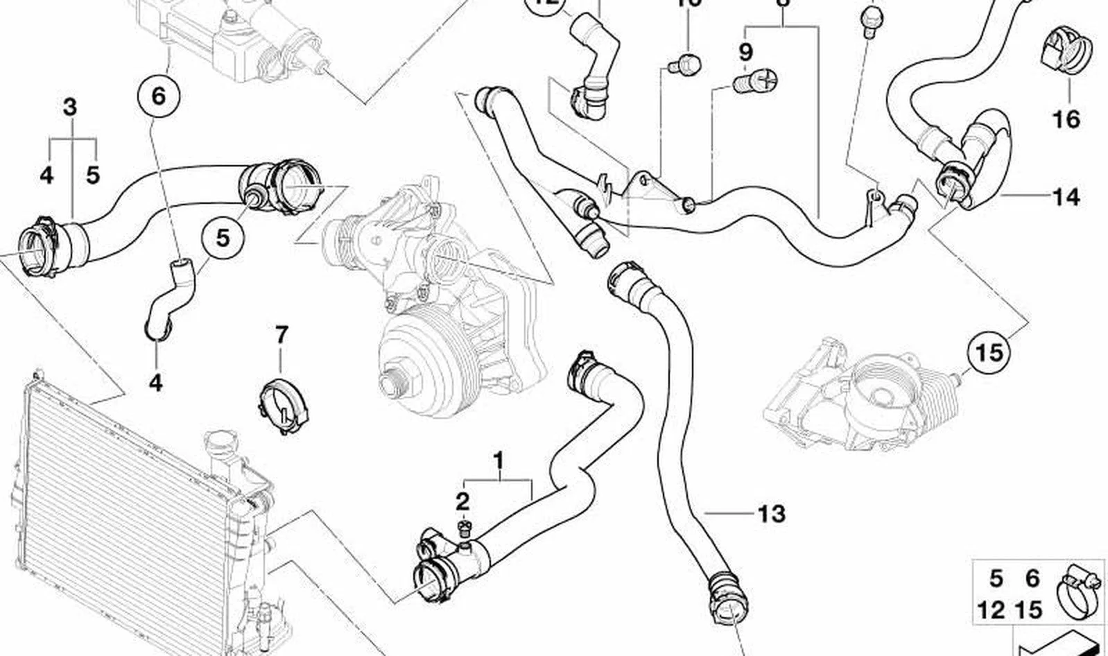 BMW 3 Serisi E46 M47 M47N Radyatör Üst Hortumu 11532249778