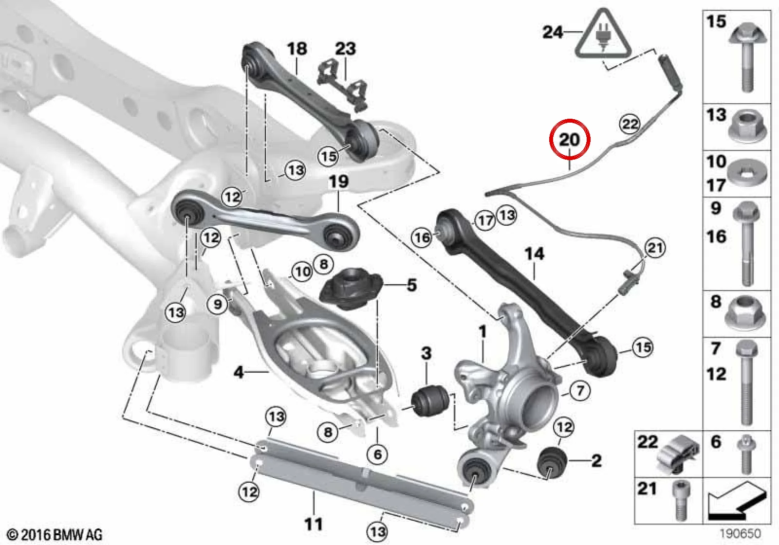 BMW 3 Serisi E90 Arka ABS Sensörü 34526764859