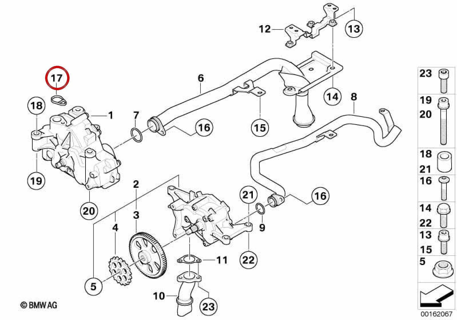 BMW 3 Serisi E90 E92 M3 Yağ Pompa Üst Contası 11427838016