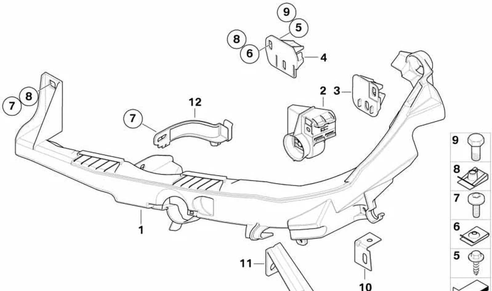 BMW 3 Serisi E90 Far Destek Braketi Sol 63127316675
