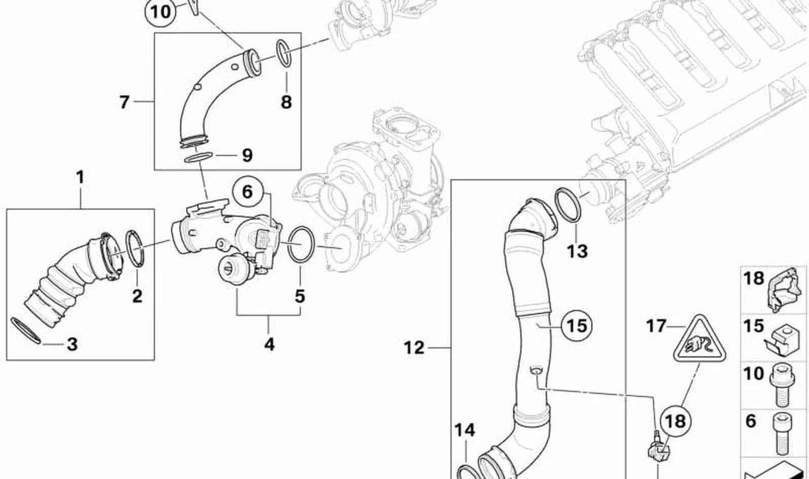 BMW 3 Serisi E90 M57 M57N2 Turbo Hortumu 11618506078