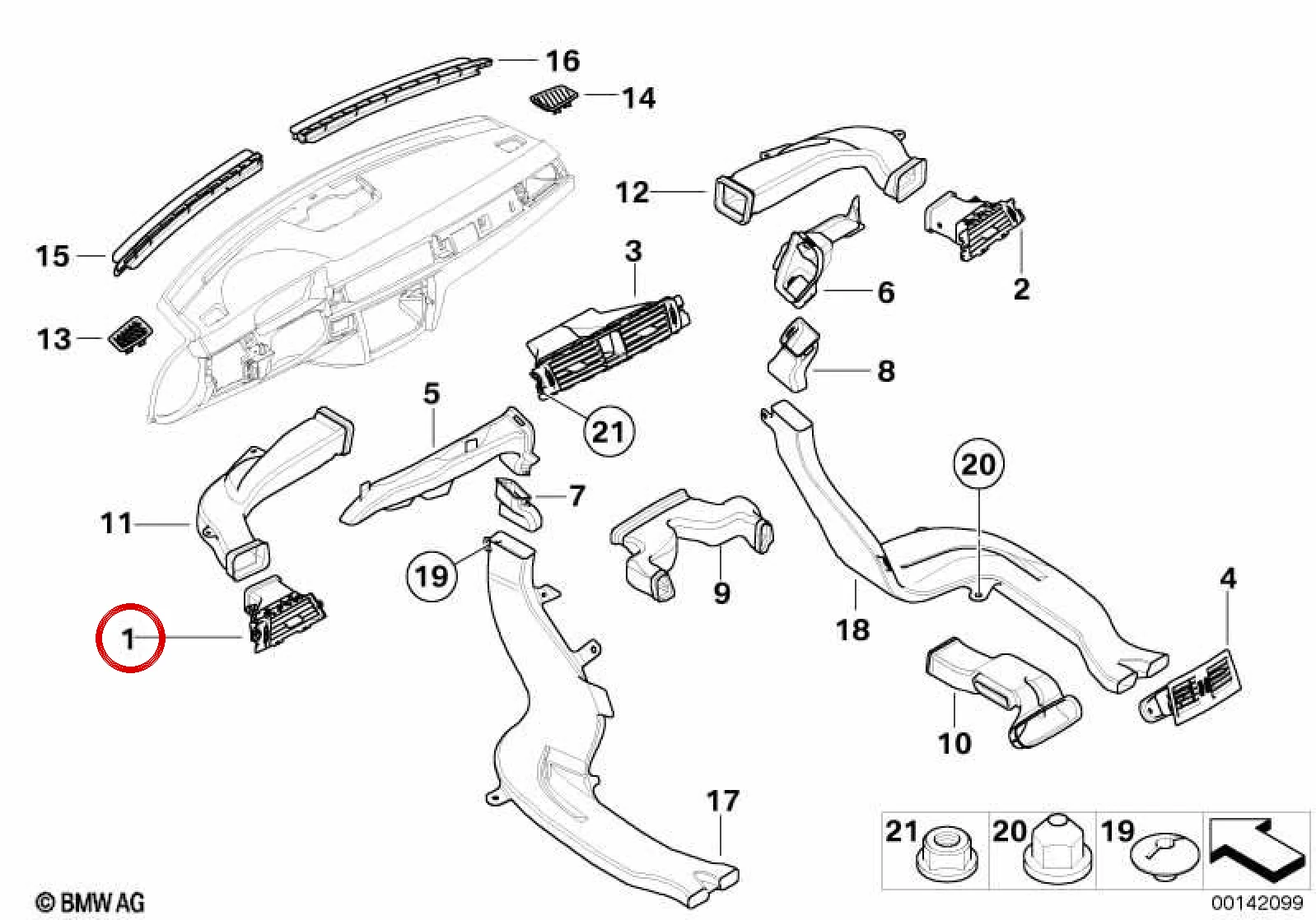 BMW 3 Serisi E92 Kalorifer Izgarası Sol 64229130461