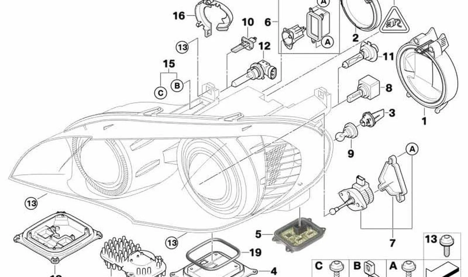 BMW 3 Serisi E92 Zenon Beyni 63117263052