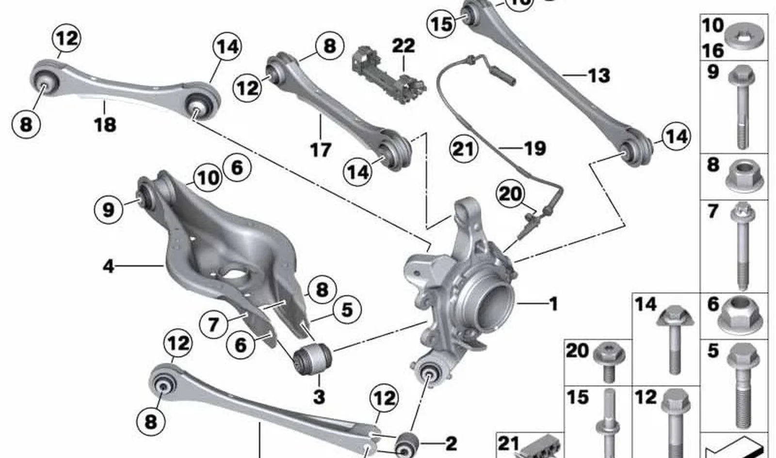 BMW 3 Serisi F30 Arka Taşıyıcı Sol 33326792521
