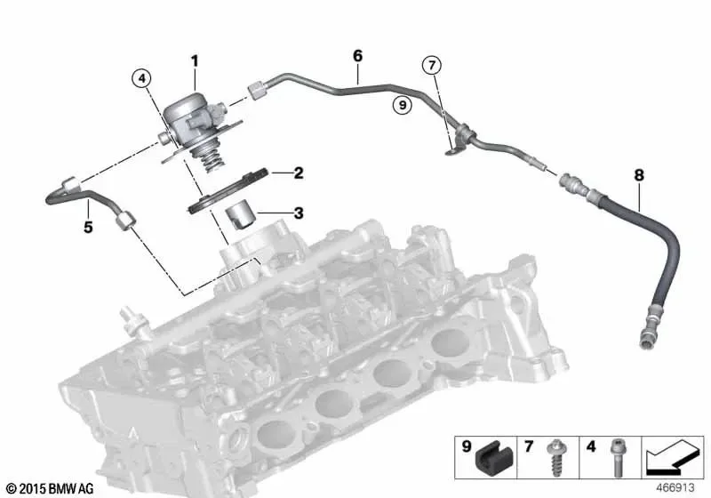 BMW 3 Serisi G20 B48 Yakıt Hortumu 13539489765