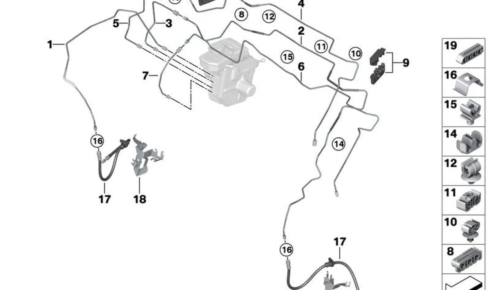 BMW 3 Serisi G20 Ön Fren Hortumu 34306879281