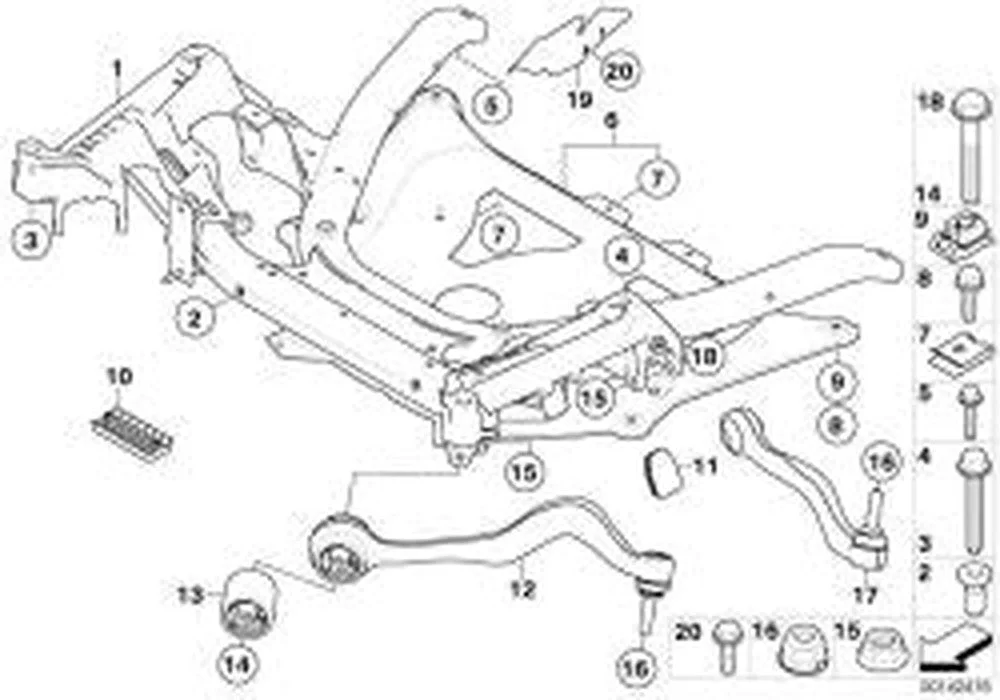 BMW E60 E61 E63 E64 Ön Aks Isı Koruma Sacı 31146761012