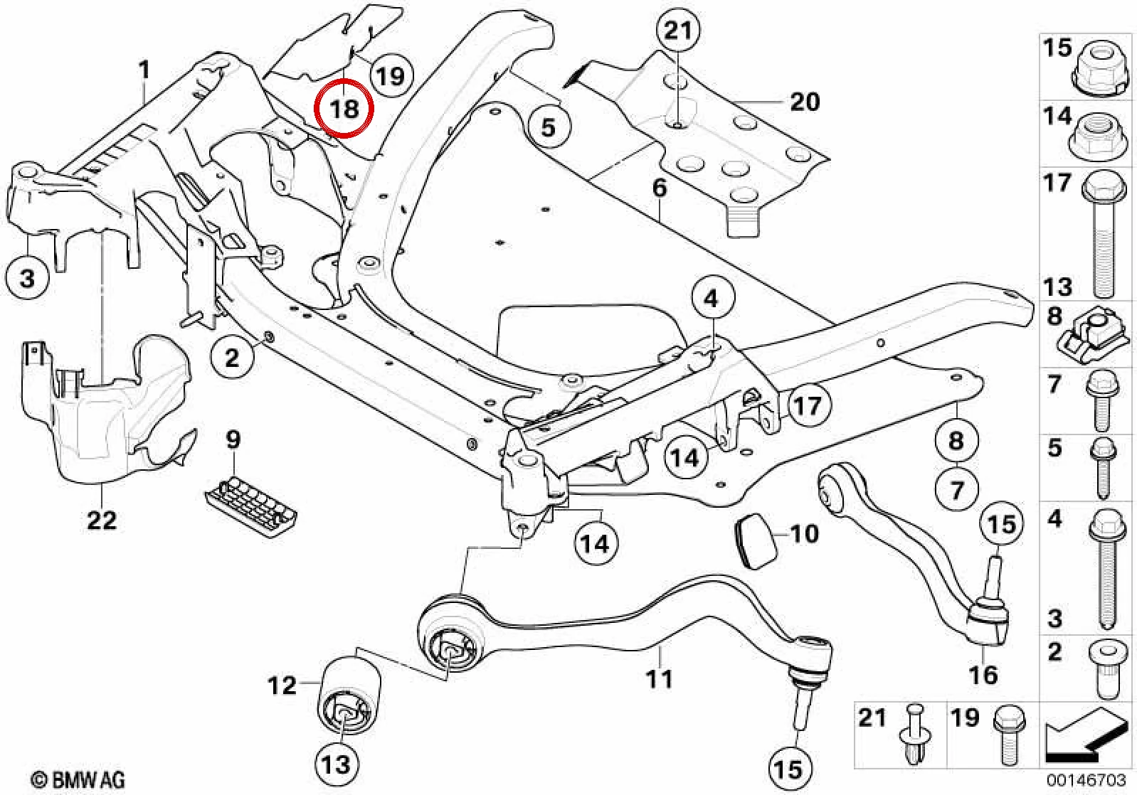 BMW E60 E61 E63 E64 Ön Aks Sol Isı Sacı 31146770643