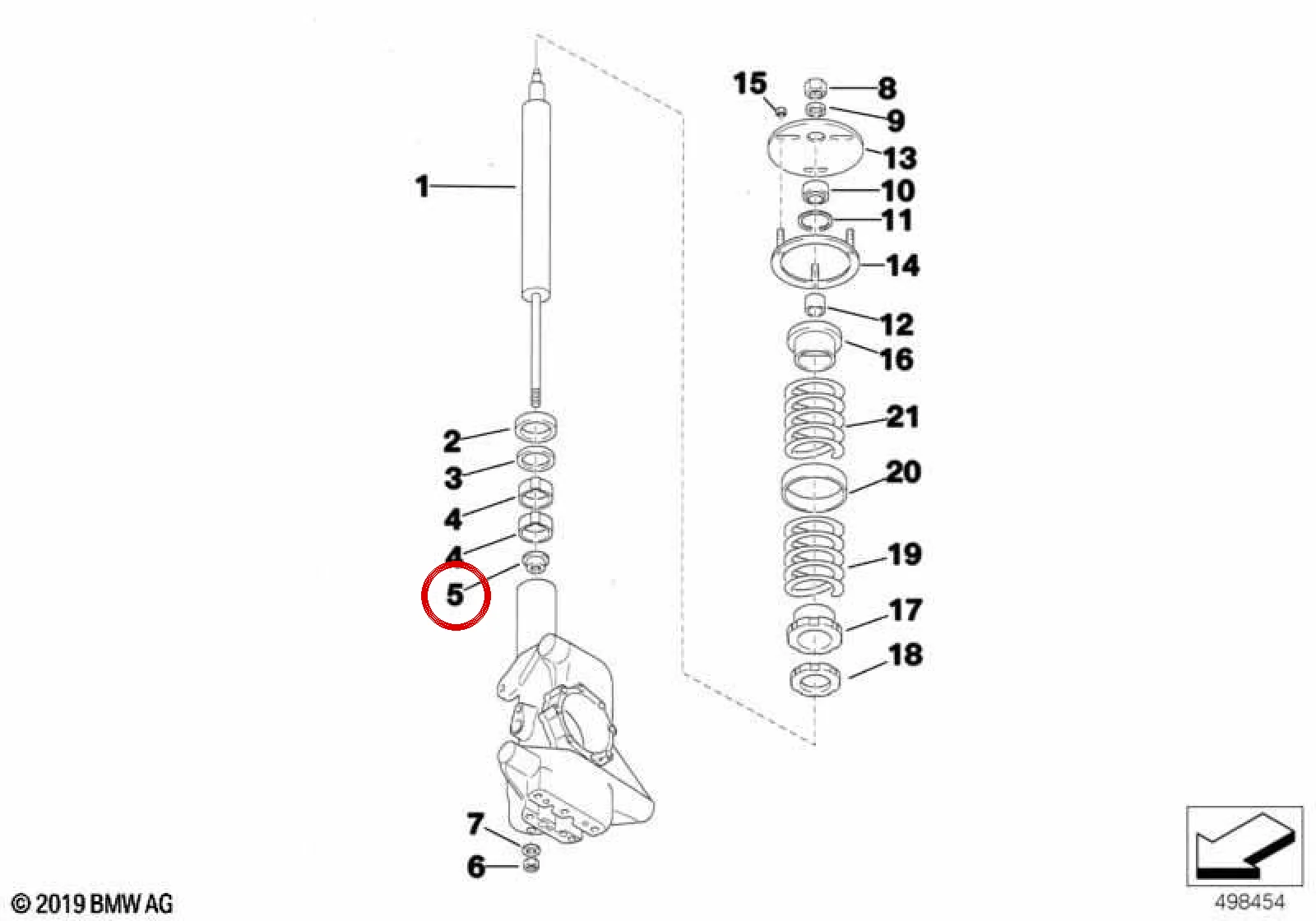 BMW 3 Serisi E36 Ön Aks Dişli Ara Burcu 31212222898