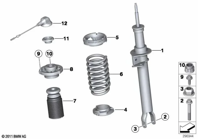 BMW F06 F10 F12 F13 Ön Amortisör Üst Takozu 31317842400