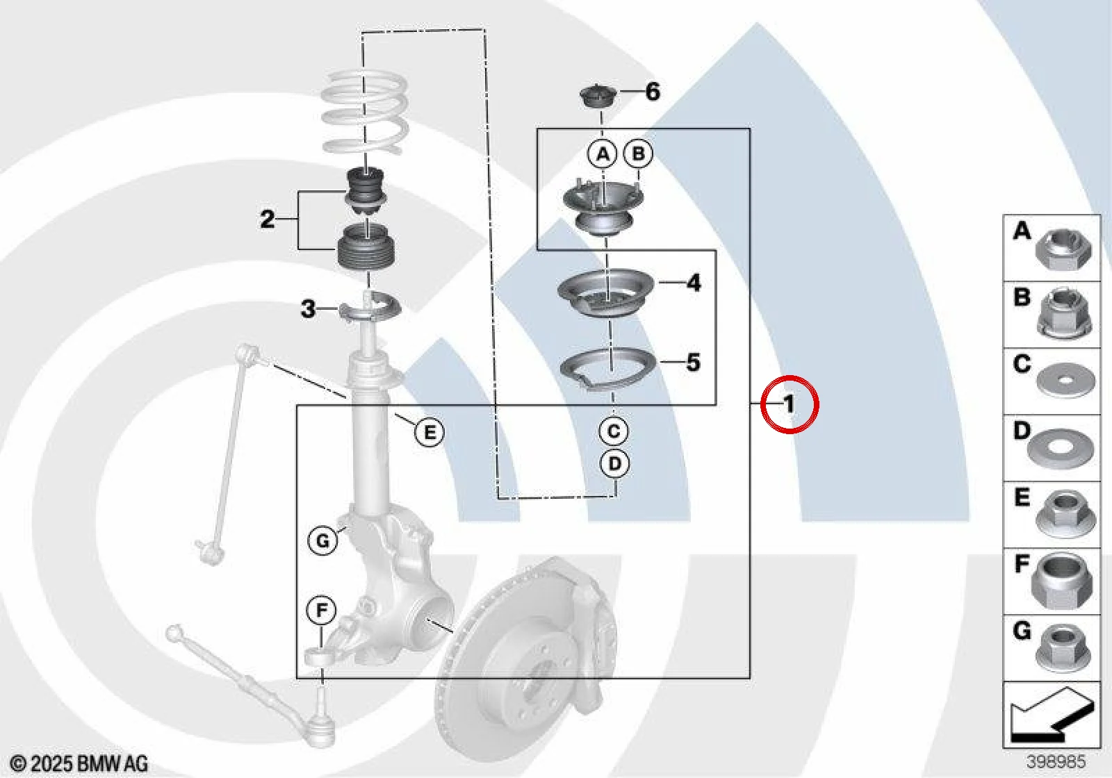 BMW R55 R56 R57 R58… Ön Amortisör Üst Takoz Tamir Takımı 31352361249