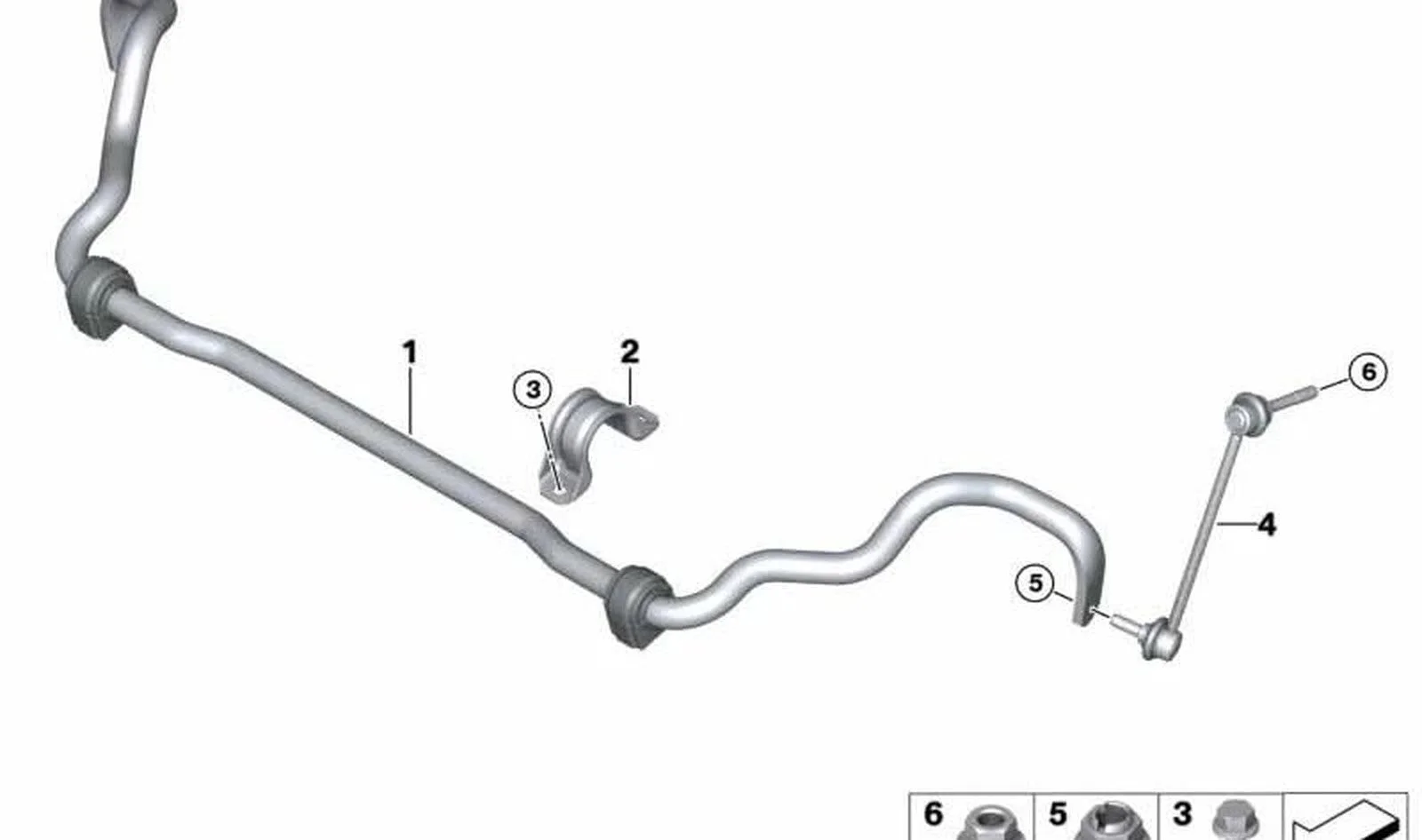 BMW F15 F16 Lastik Yataklı Ön Viraj Demiri 31356863402