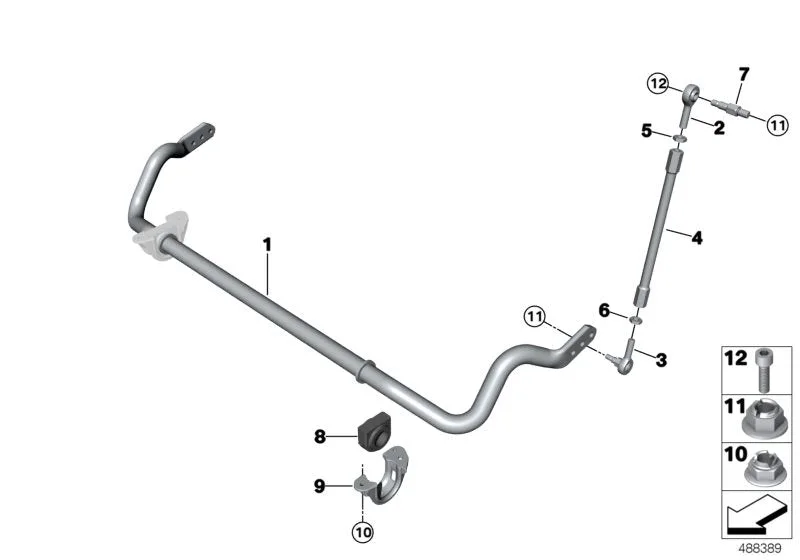 BMW E46 E83 E85 E86 Viraj Demiri Lastik Takozu 30,4 mm 31358431270