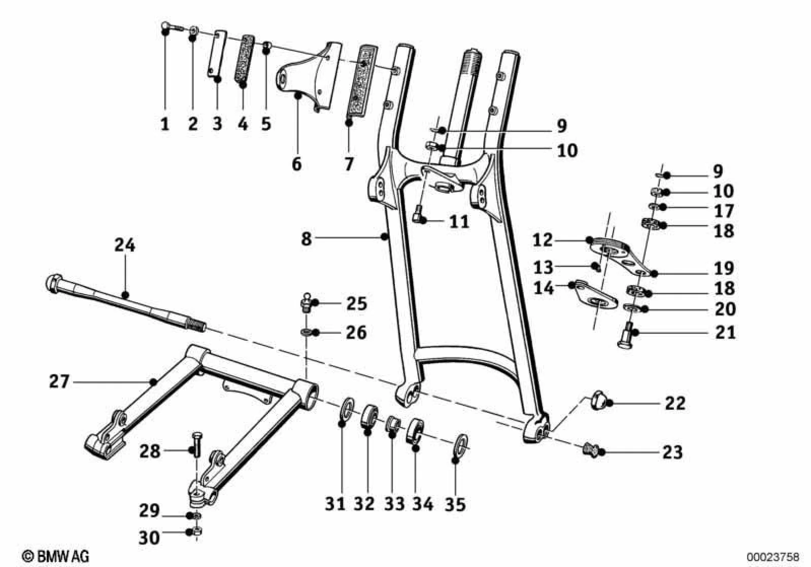 BMW 3 Serisi E46 Süspansiyon Destek Braketi 31412000220