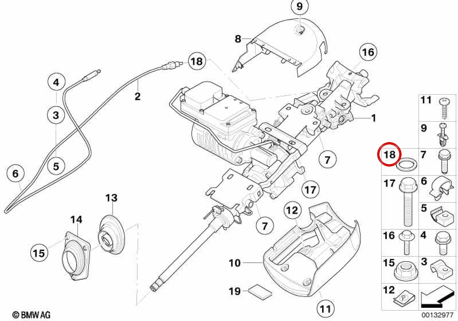 BMW Z4 E85 Direksiyon Kolonu Pulu 32304023995