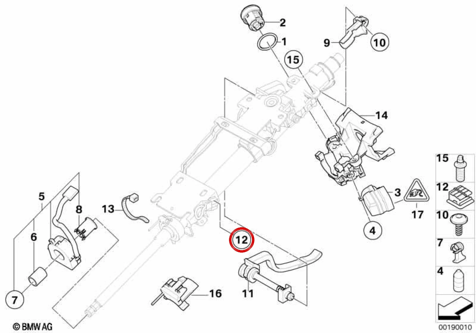 BMW Z4 E85 E86 Direksiyon Kolonu Kablo Tutucu Braketi 32306764481