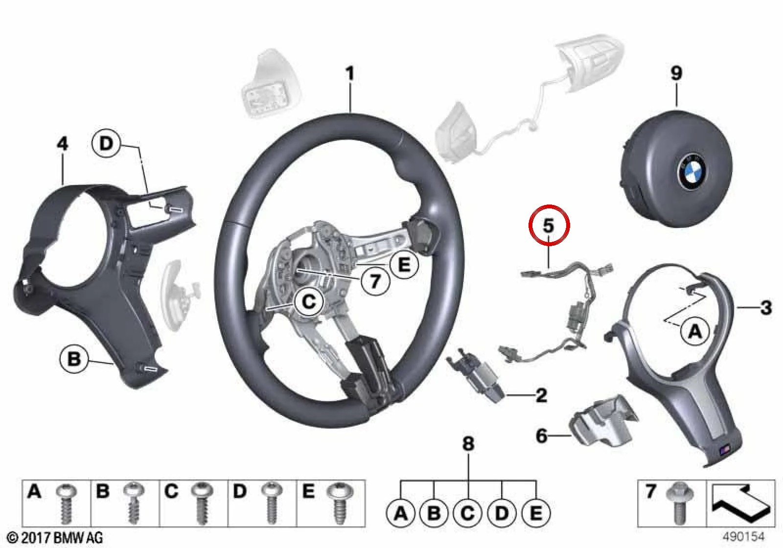BMW F15 F16 F20 F21… Direksiyon Bağlantı Kablosu 32307848337