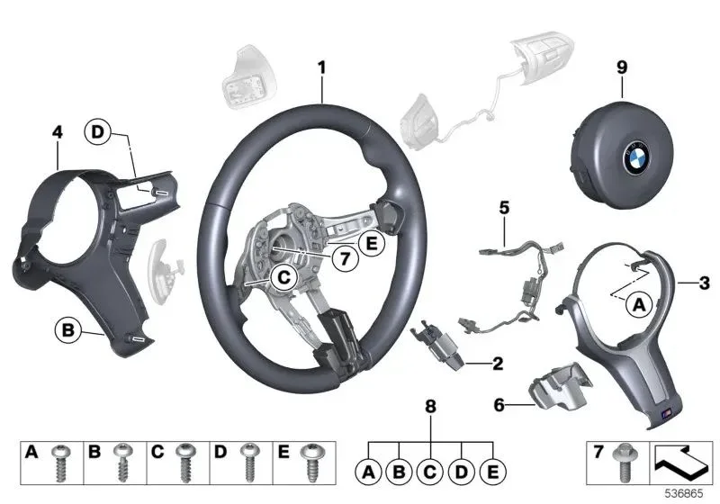 BMW F20 F21 F30 F32… Deri M Spor Direksiyon Simidi 32307848338