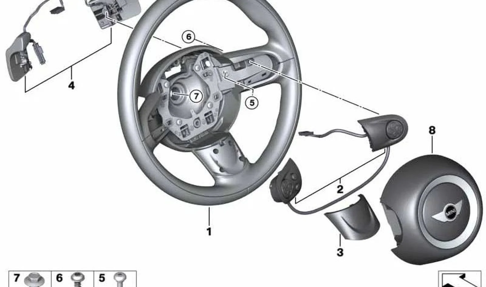 BMW R55 R56 R57 R58… Direksiyon Çok Fonksiyon Anahtarı 32309289676