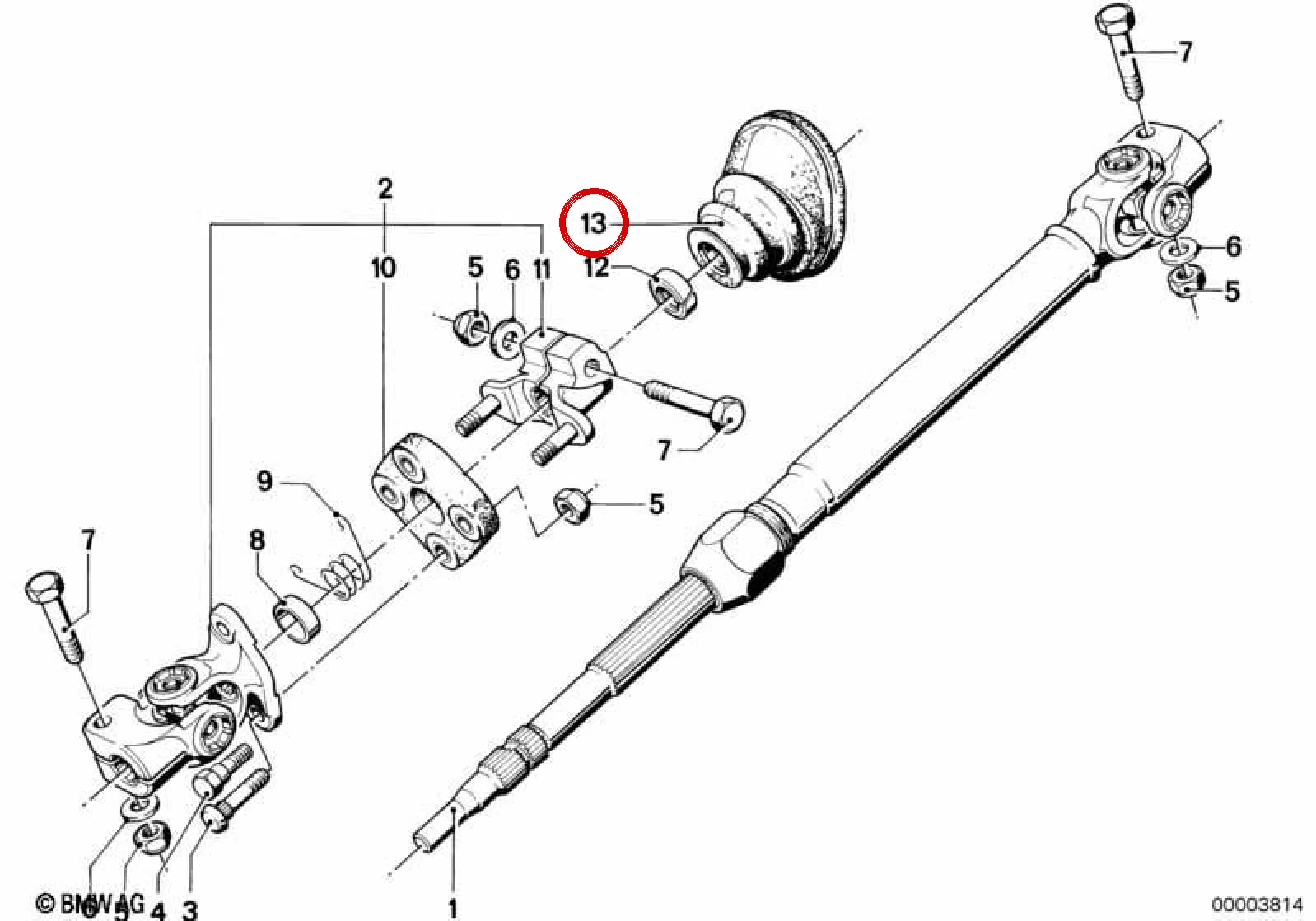 BMW E24 E28 Direksiyon Mili Toz Körüğü 32311116230