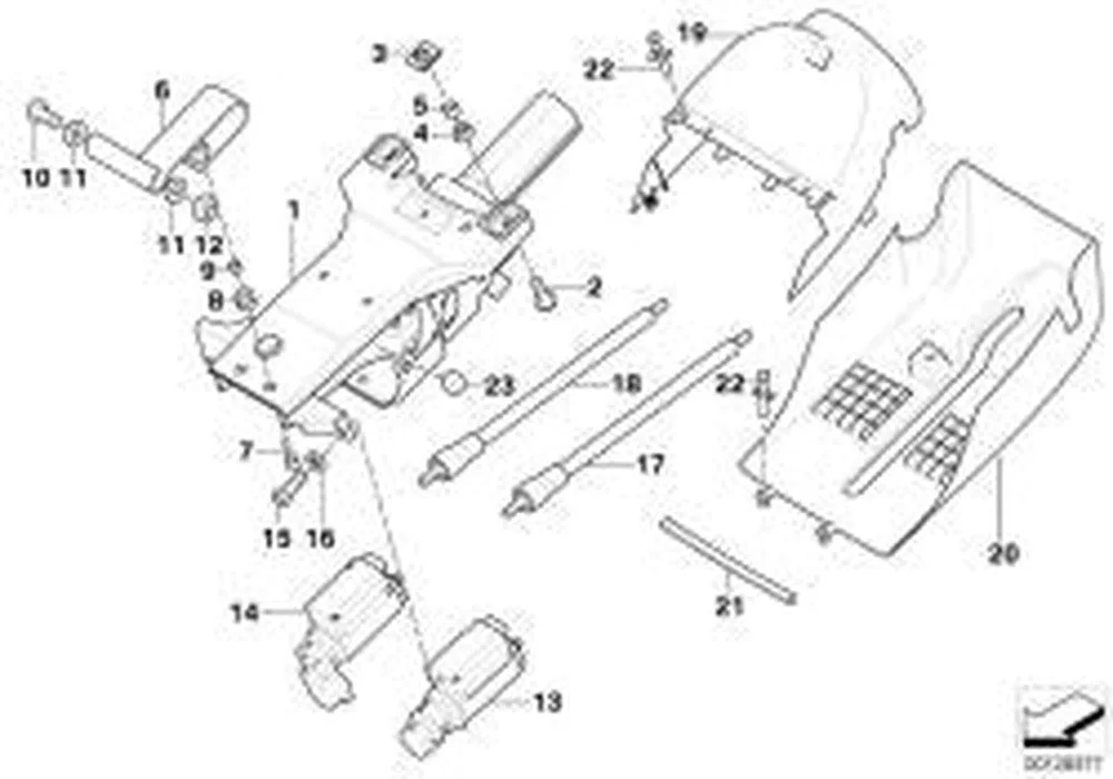 BMW E38 E39 Direksiyon Kolonu Alt Trim Kaplaması 32311162228