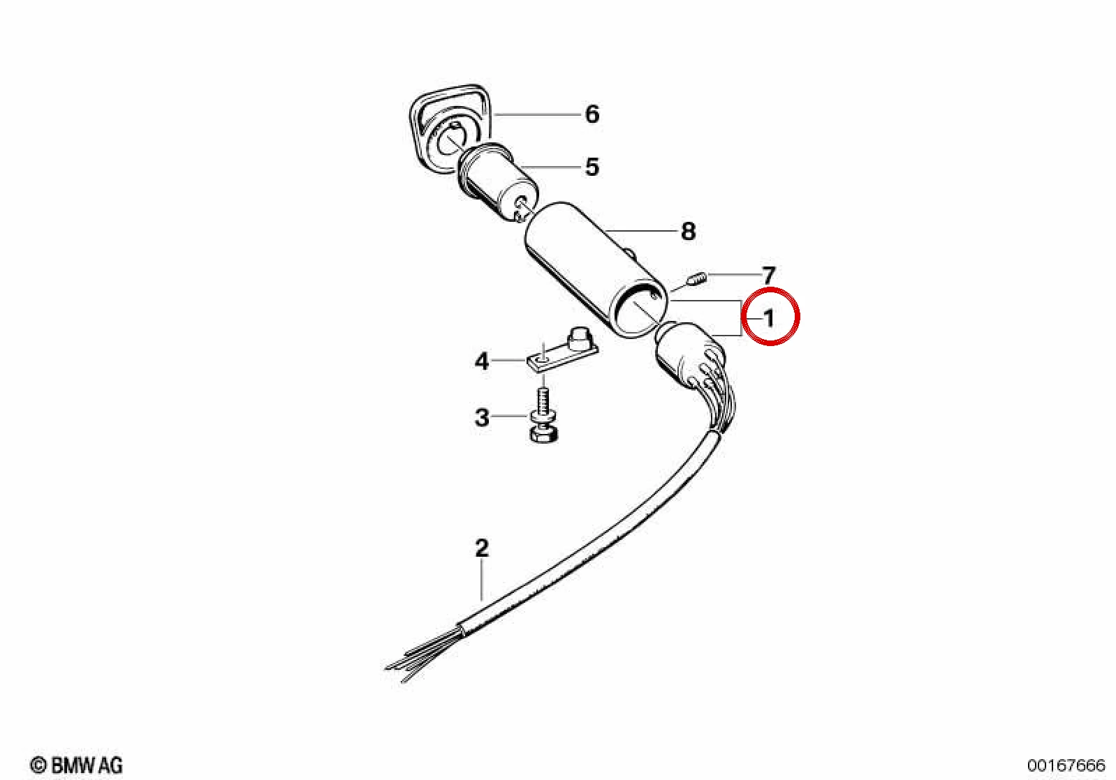 BMW E28 E30 E34 Direksiyon Kilidi 32321154934