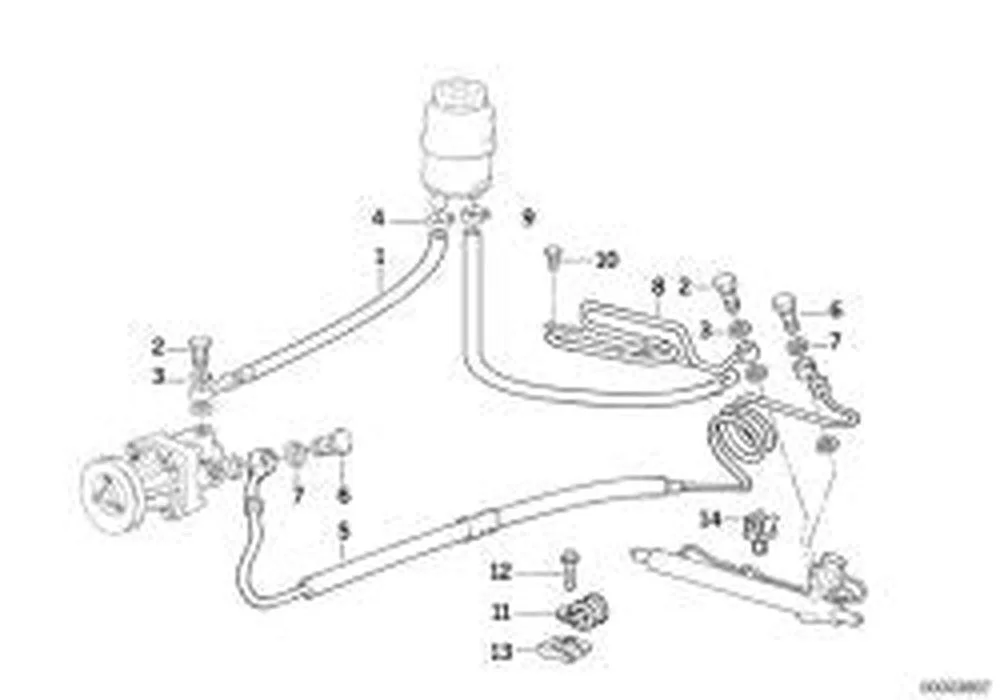BMW 3 Serisi E36 Servo Direksiyon Emme Borusu 32411138418