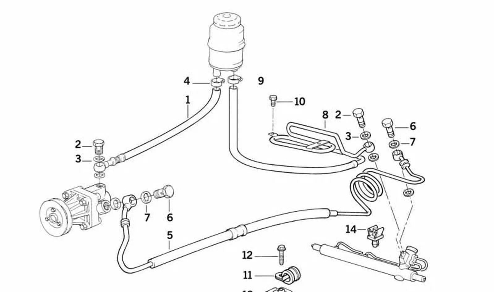 BMW 3 Serisi E36 Servo Direksiyon Emme Borusu 32411138418