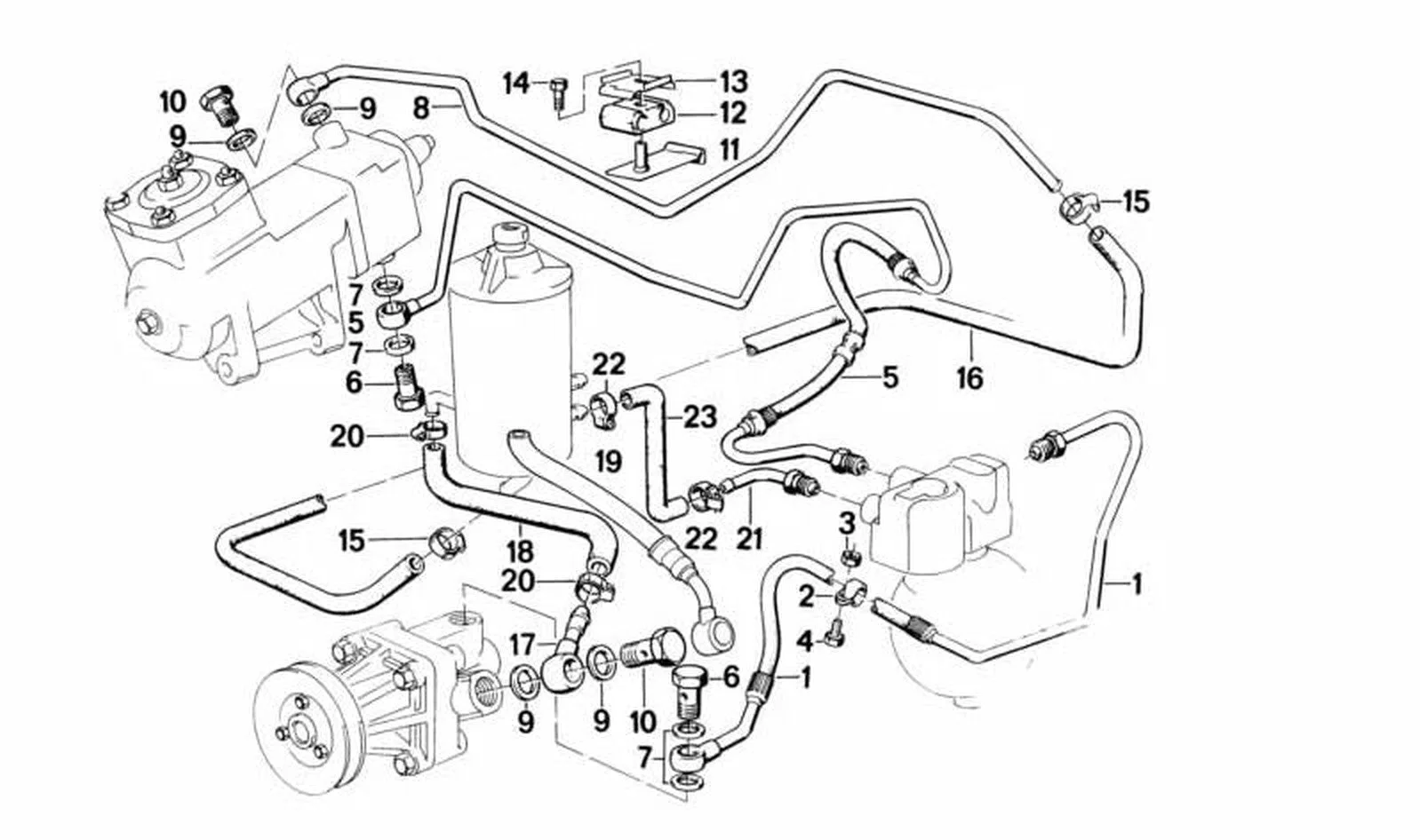 BMW E24 E28 Hidrolik Direksiyon Hattı Borusu 32412225325