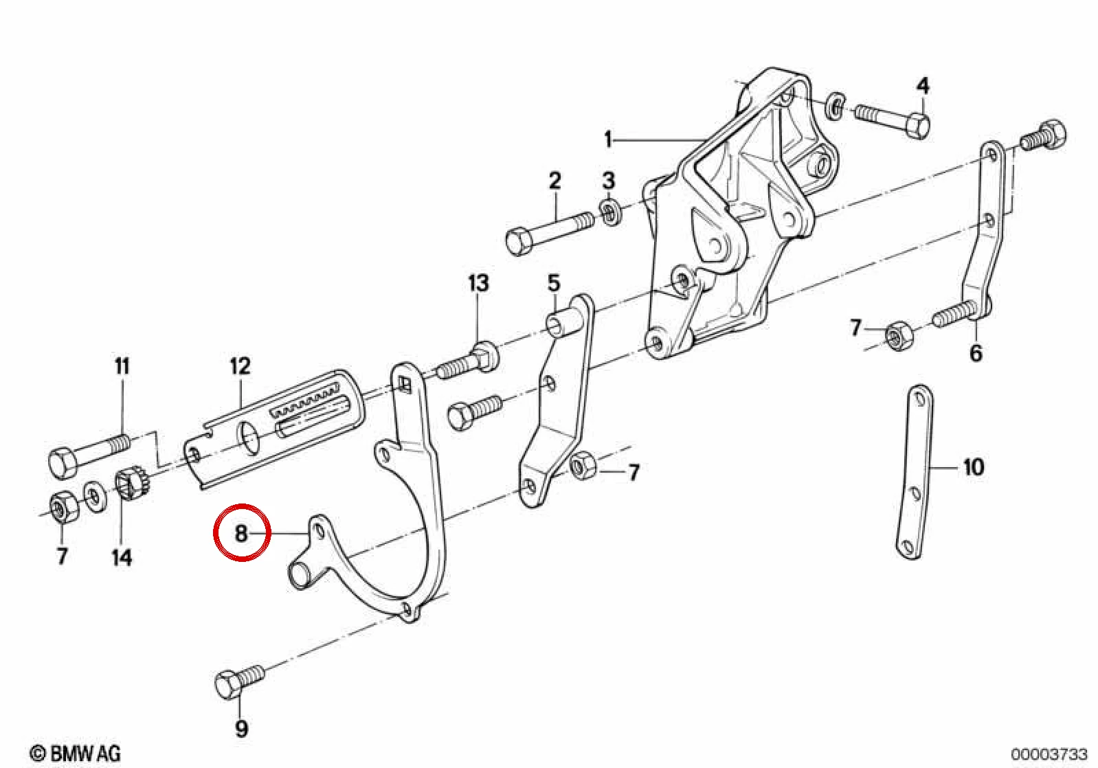 BMW E30 E34 Direksiyon Pompası Braketi 32412242802