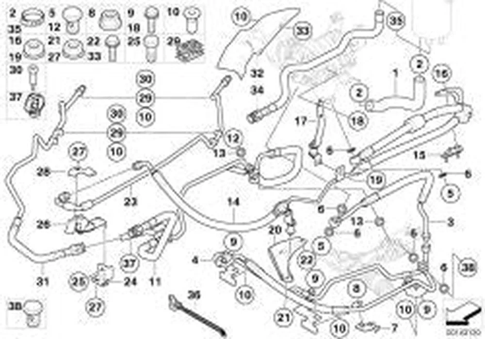 BMW E60 E61 E63 E64 Direksiyon Yağı Geri Dönüş Borusu 32416766146